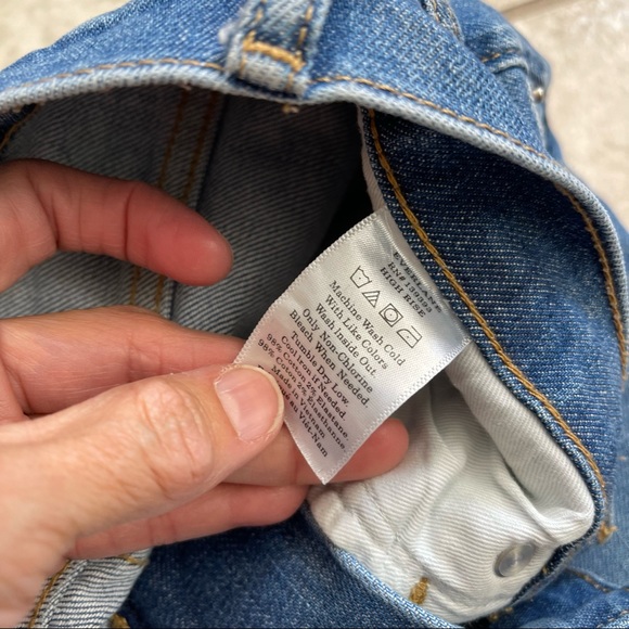 EVERLANE Blue Skinny Mid Rise Jeans Womens Size 23 Regular Pre Owned. - Picture 4 of 11